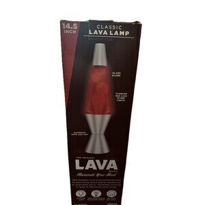 The Original "Sangria" Lava Lamp 14.5" Mood Changing Red Lava in Red Liquid